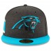 Men's Carolina Panthers New Era Black/Blue 2018 NFL Sideline Home Official 59FIFTY Fitted Hat 3058367